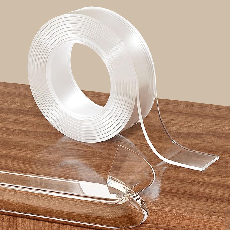 CHENYA 1.18 in x 13.12 FT,Clear Edge Protector Strip Sharp Edge Wrap Cover Tape,Self Adhesive Protective Bumper Guards for Cabinet Door Desk Glass Table Bed Furniture, Kitchen Countertop, Waterproof - Image 1